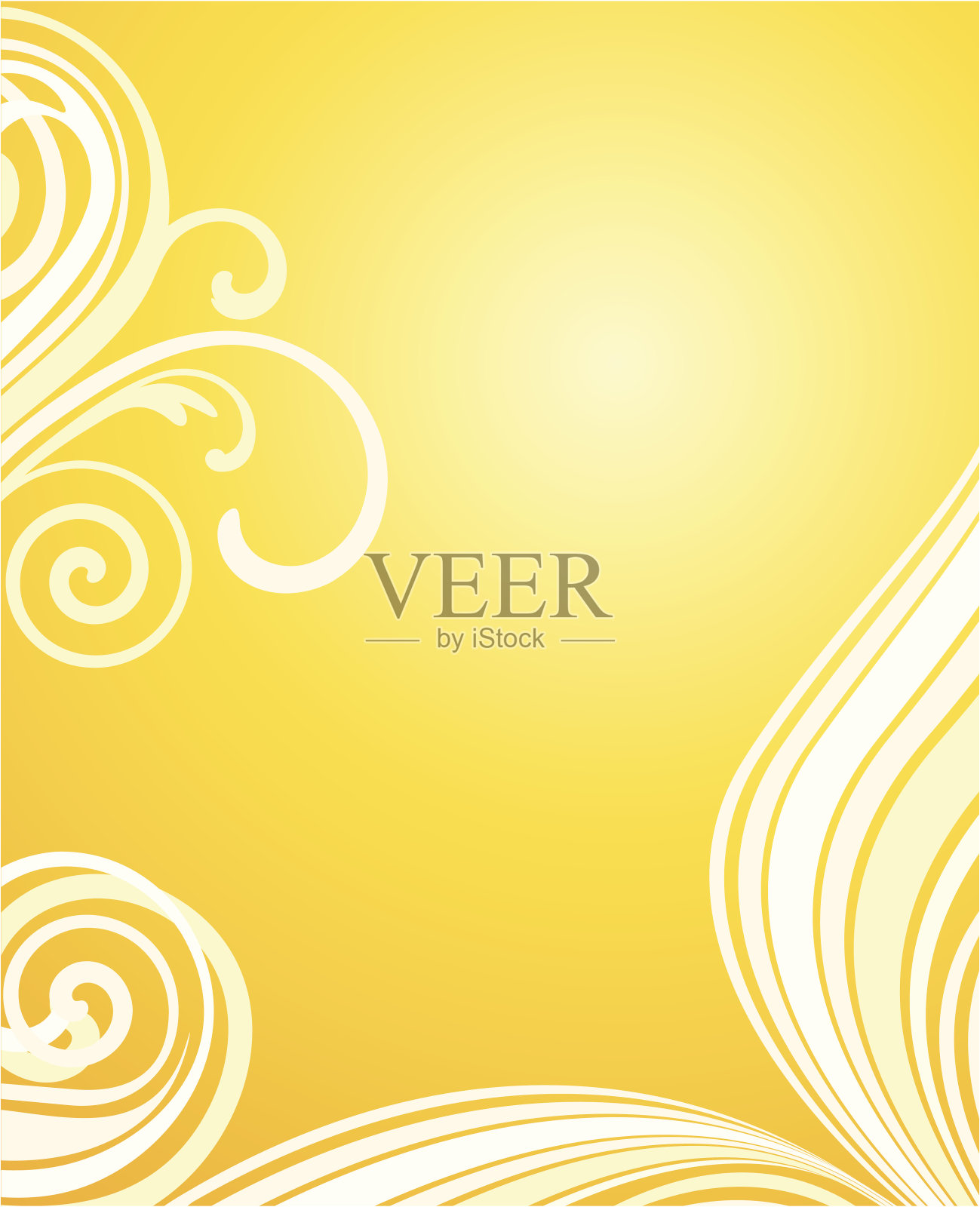 花的波V插画图片素材