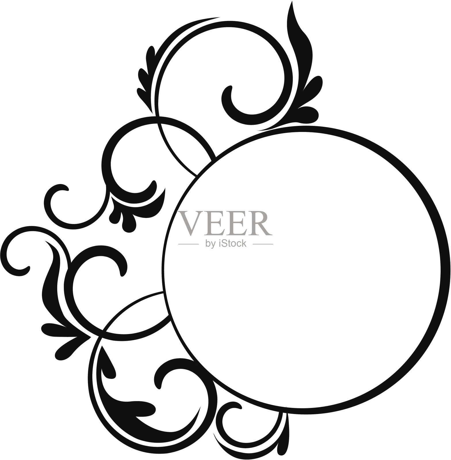 圆的框架。插画图片素材