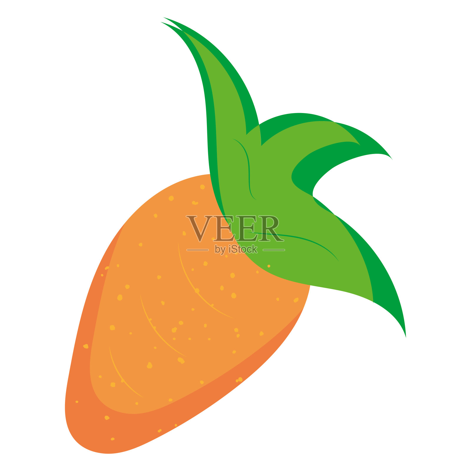 孤立的彩色胡萝卜图标平面设计矢量插画图片素材