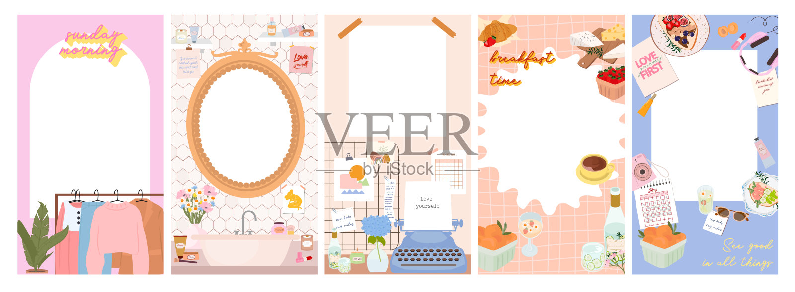 社交媒体模板。设计模板素材