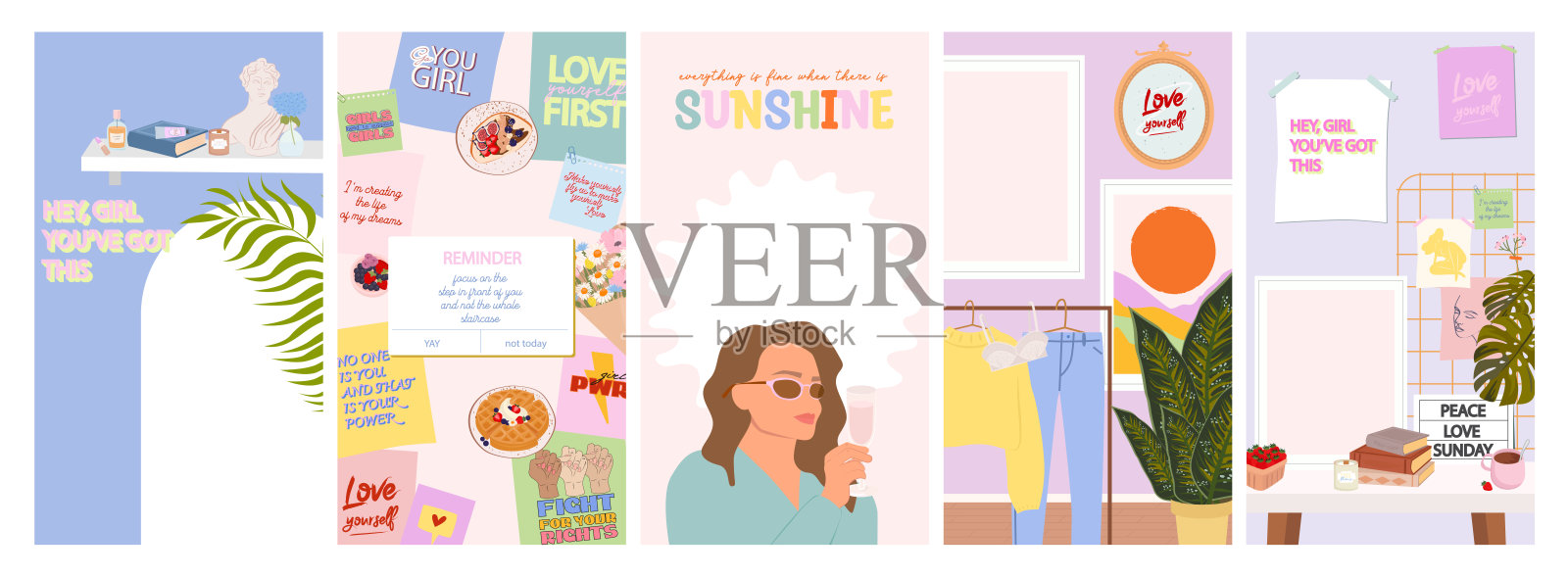 社交媒体模板。设计模板素材