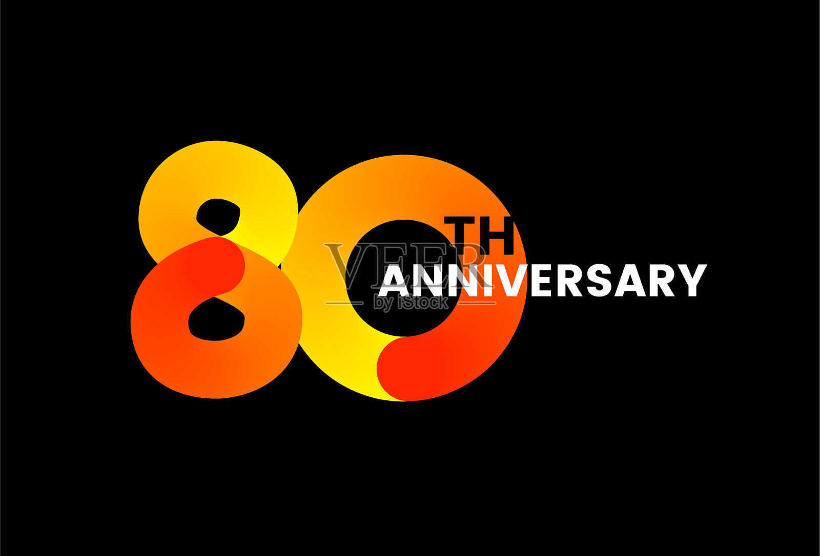 80年纪念日插画图片素材