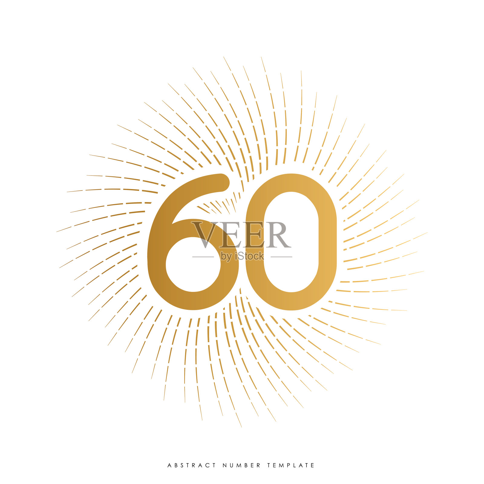 金色的彩色抽象数字，周年标志模板孤立，周年号，日爆发周年矢量股票插图插画图片素材