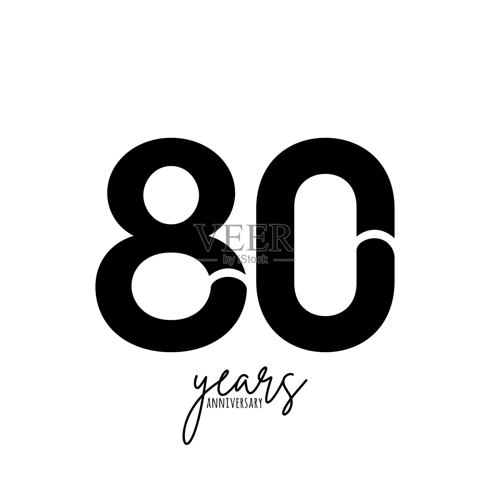 周年纪念标志模板孤立，周年纪念图标标签，周年纪念符号股票插图插画图片素材