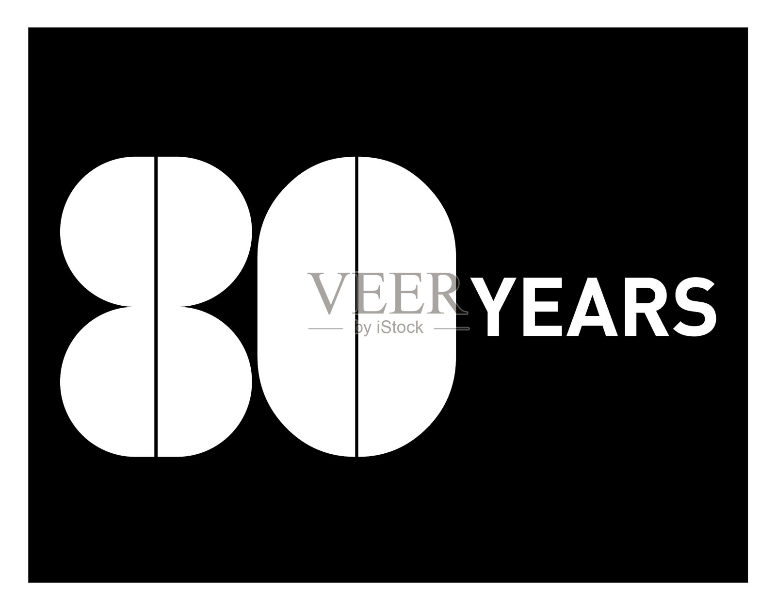 80年纪念日插画图片素材