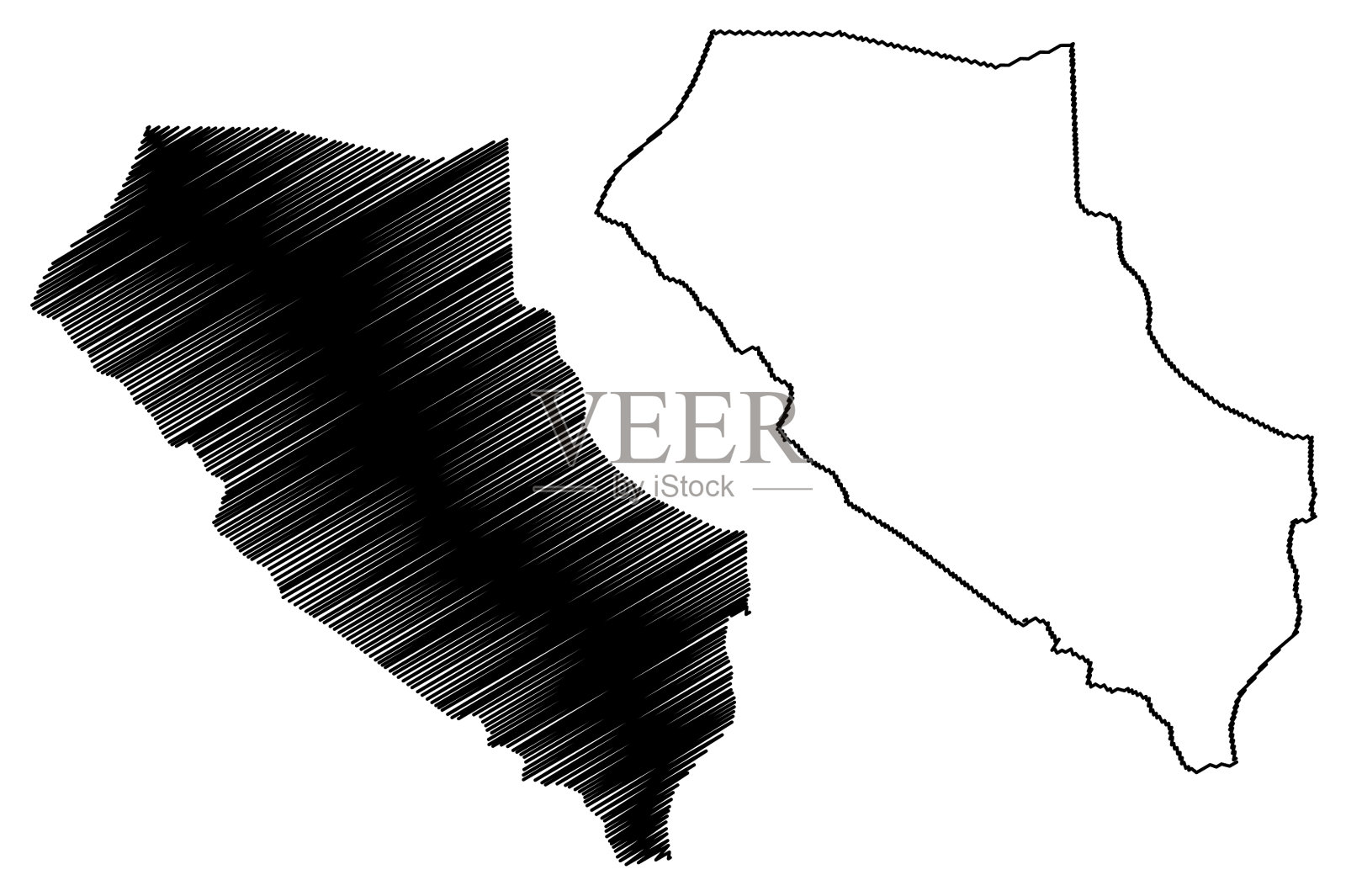 乍得共和国梅奥凯比西部地区插画图片素材