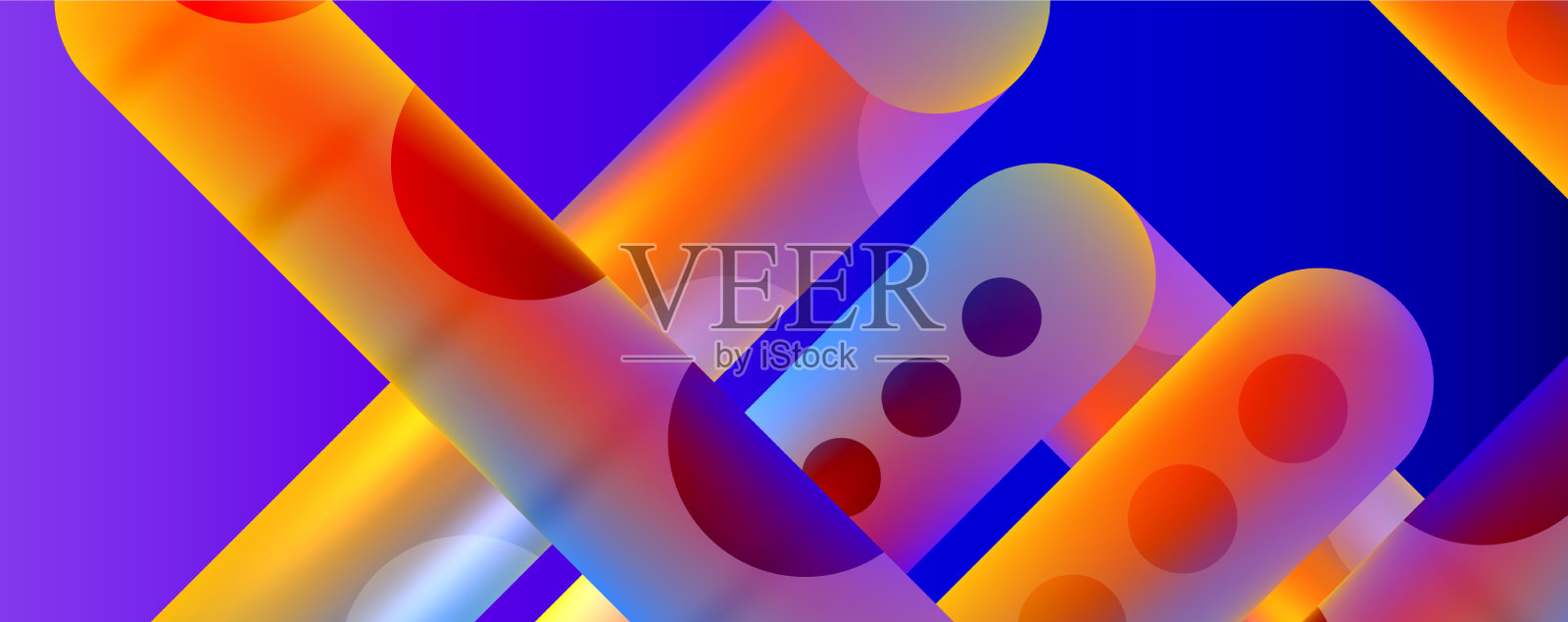 Techno圆形线条抽象背景插画图片素材