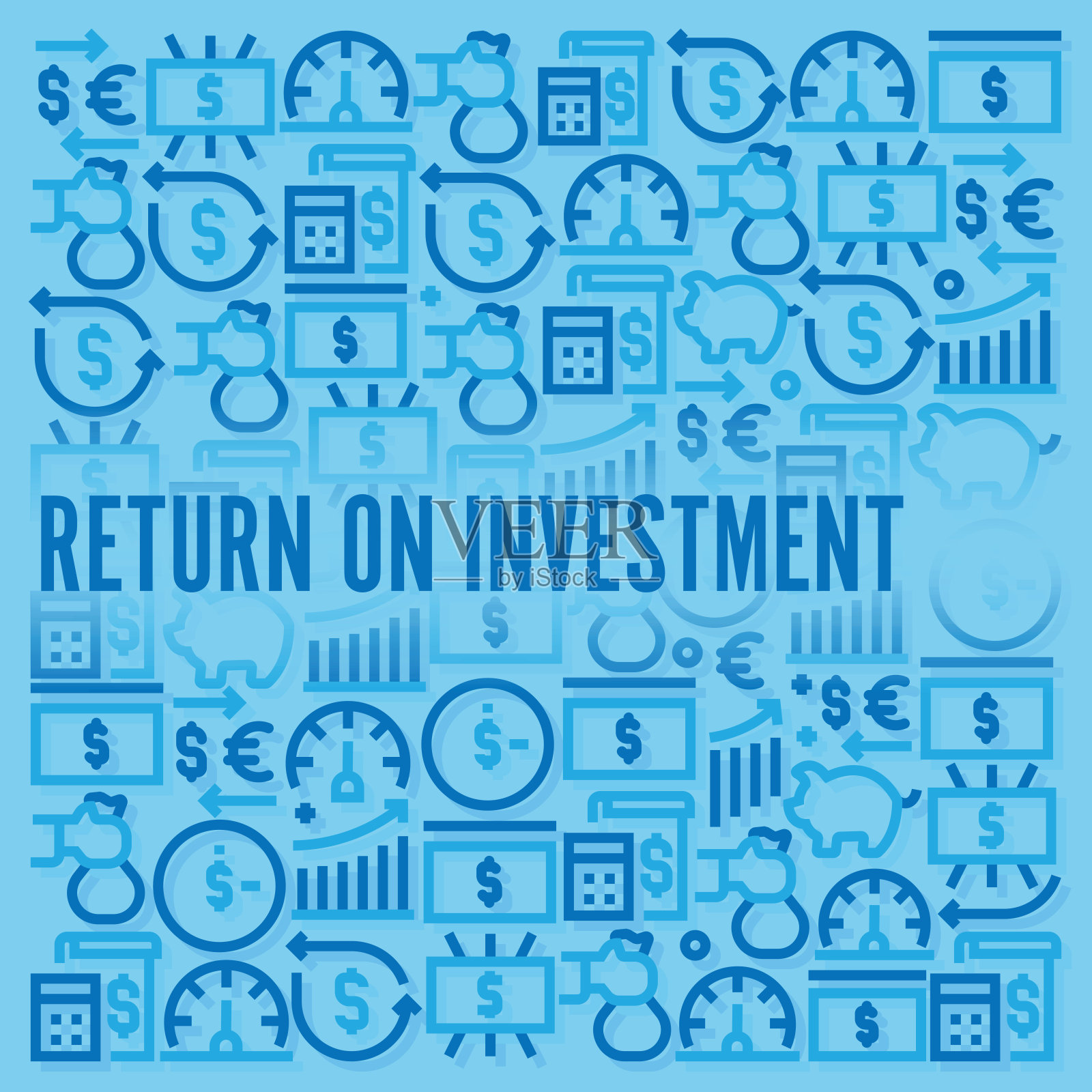 投资回报模式插画图片素材