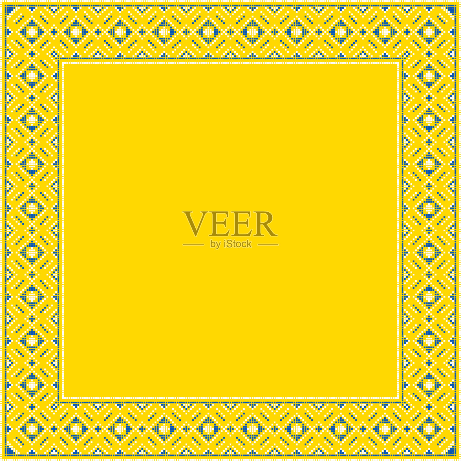 矢量插图乌克兰装饰民族风格，身份，vyshyvanka，刺绣印刷服装，网站，横幅。背景。文本框架插画图片素材