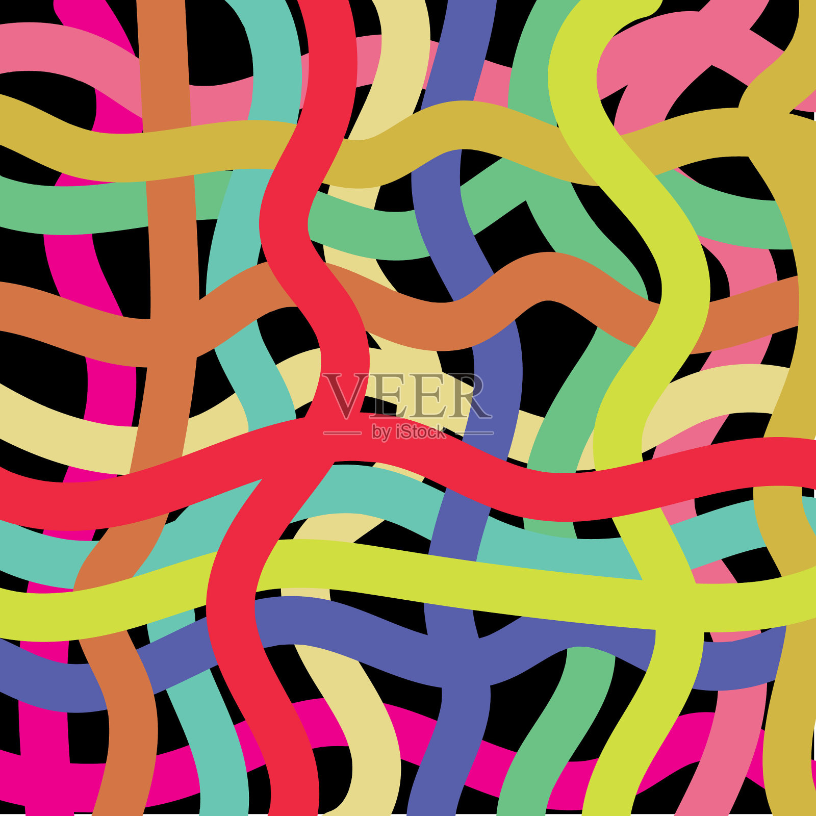 彩色线条艺术彩虹圈壁纸插画图片素材