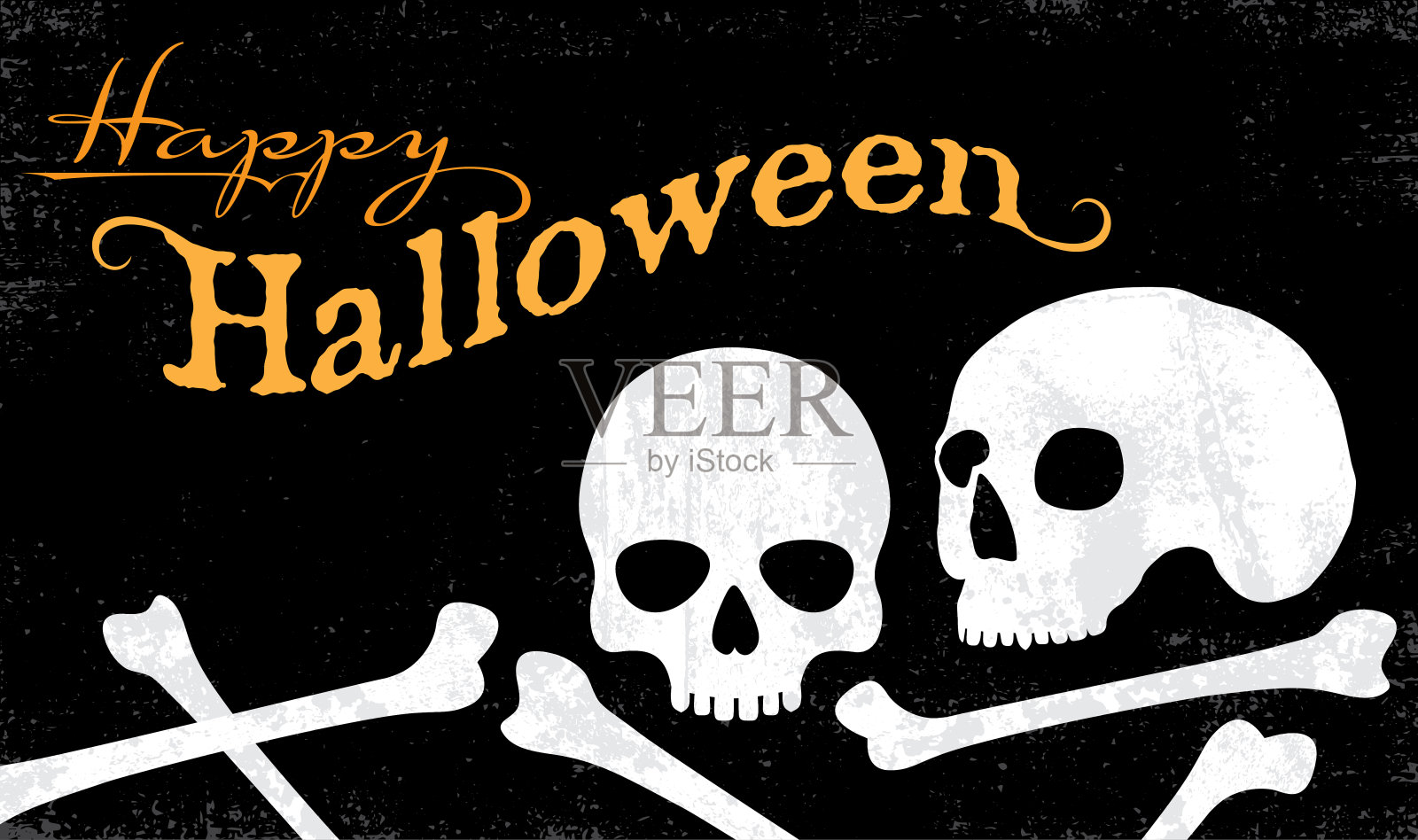 骷髅和交叉骨插画图片素材