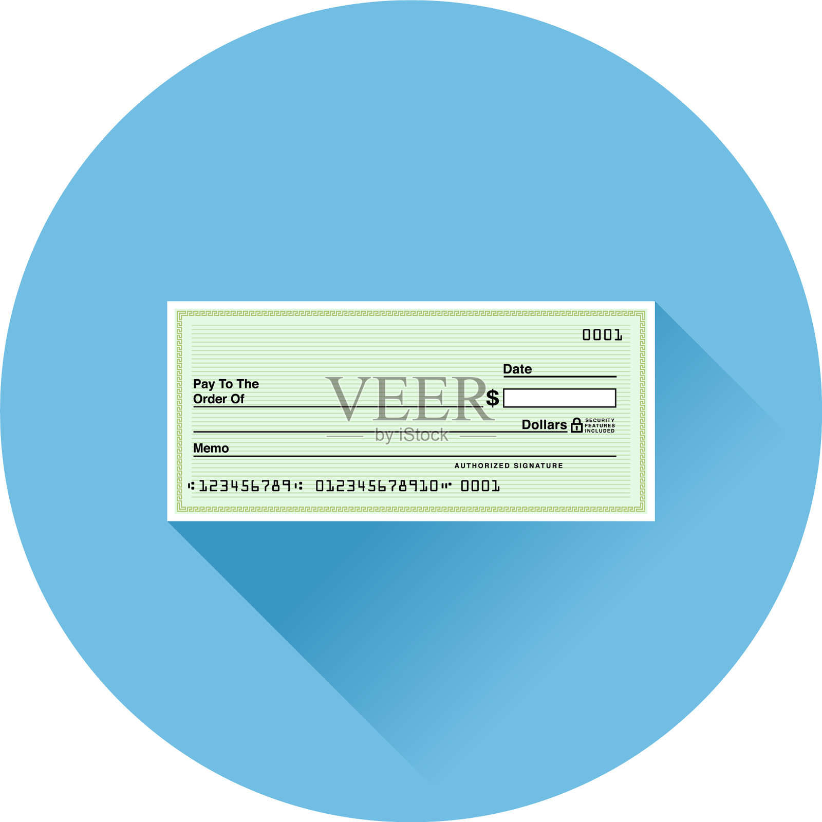 扁平设计银行和金融检查图标插画图片素材