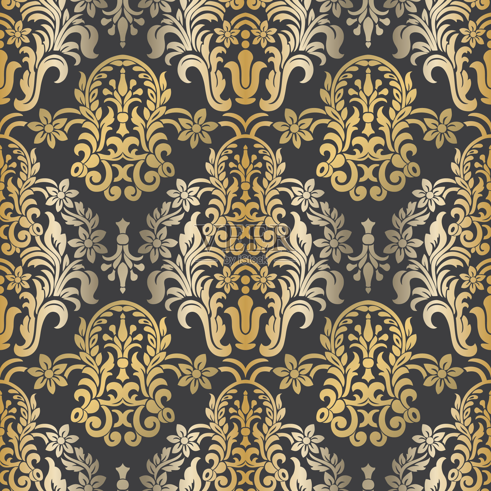 无缝锦缎壁纸。无缝东方图案。伊斯兰教，土耳其，印度，阿拉伯。插画图片素材