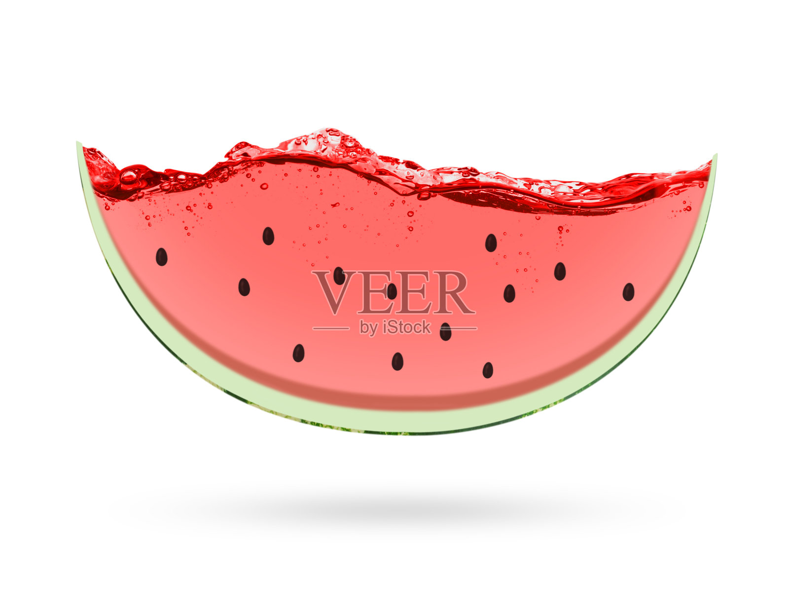 西瓜的水在白色的背景照片摄影图片