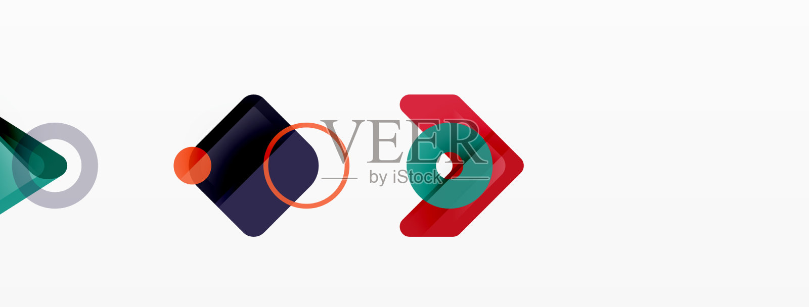 彩色几何抽象背景最小插画图片素材