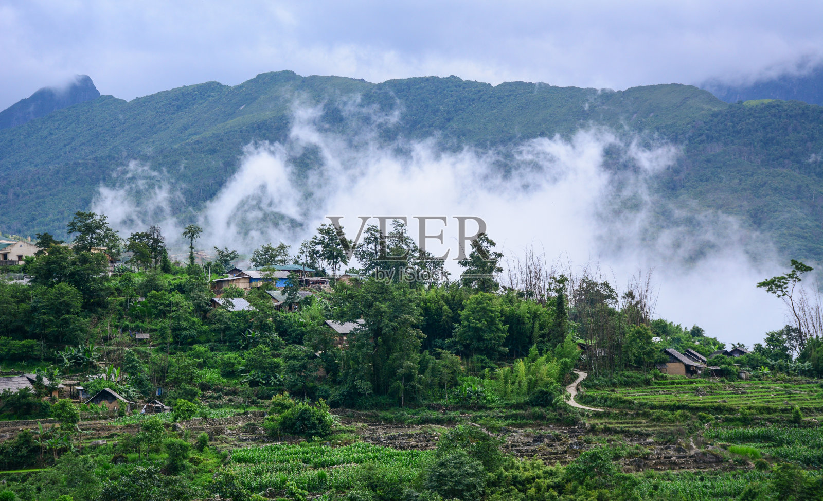 越南北部的山景照片摄影图片