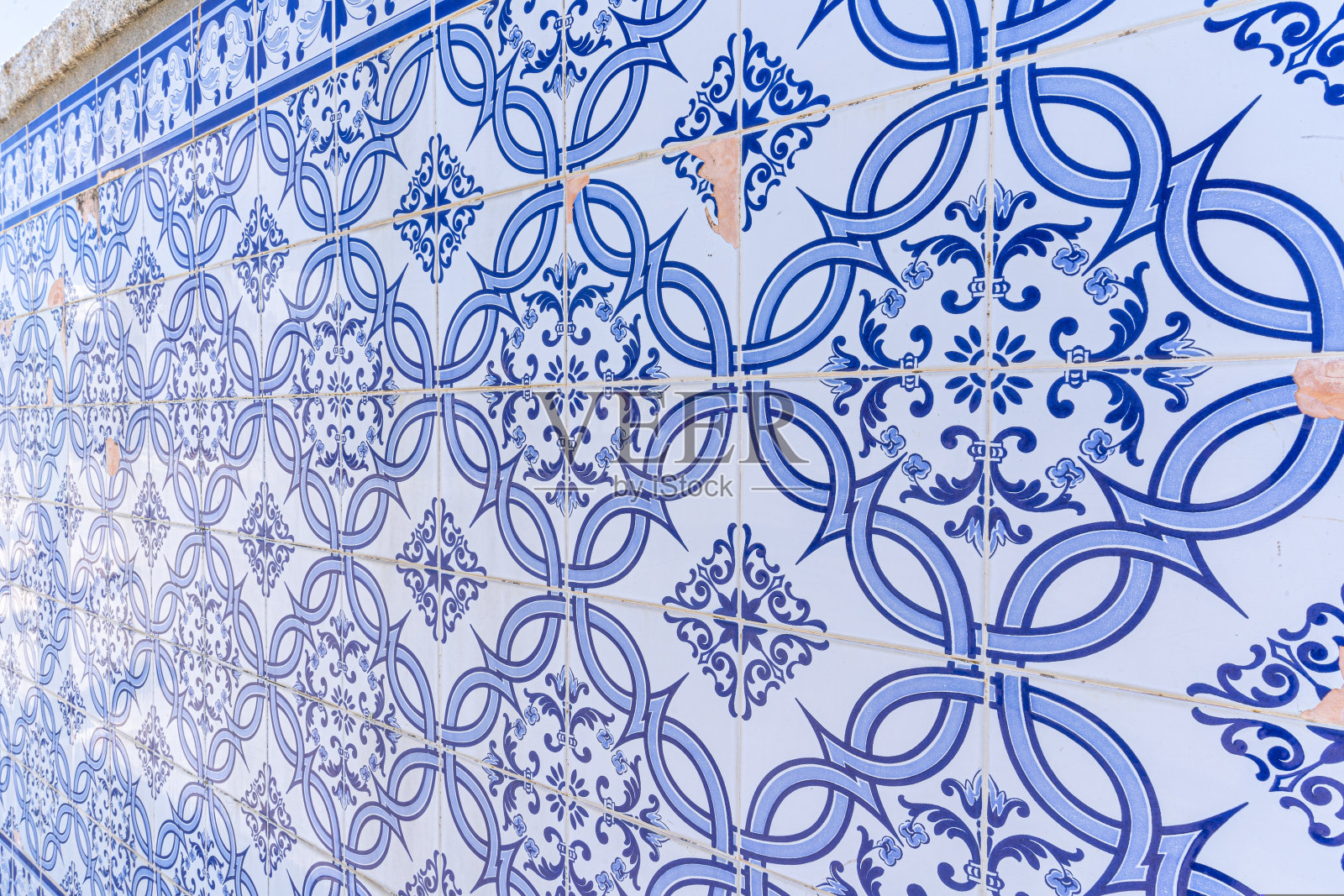蓝色瓷砖葡萄牙背景照片摄影图片