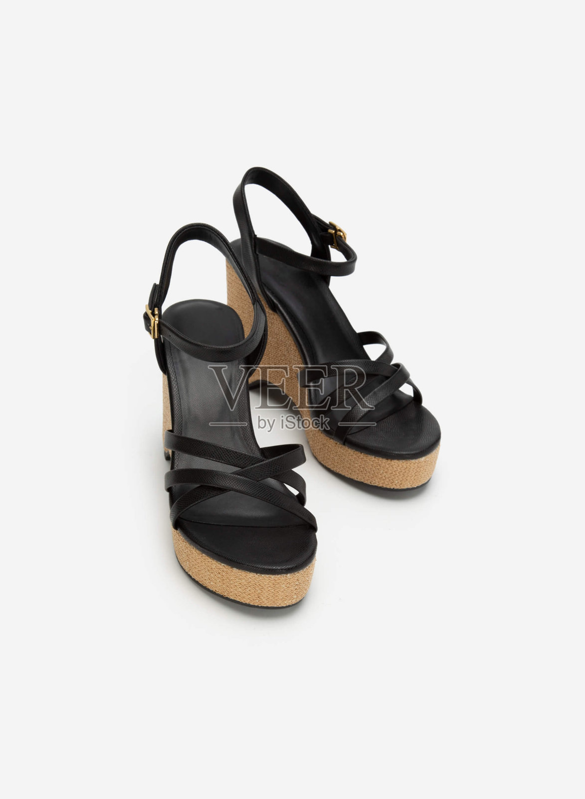 女式高跟凉鞋照片摄影图片