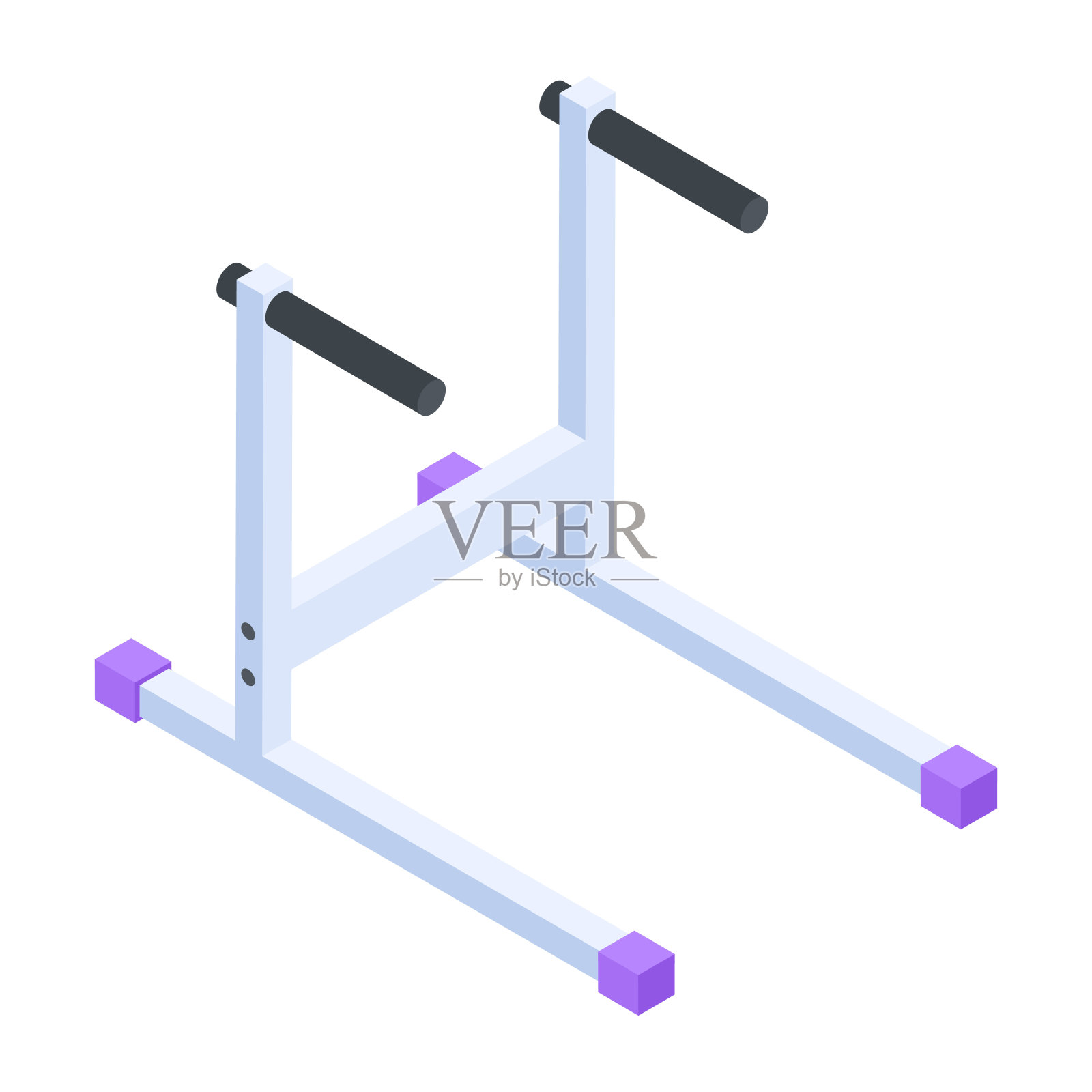 健身工具等距图标的现代集合插画图片素材
