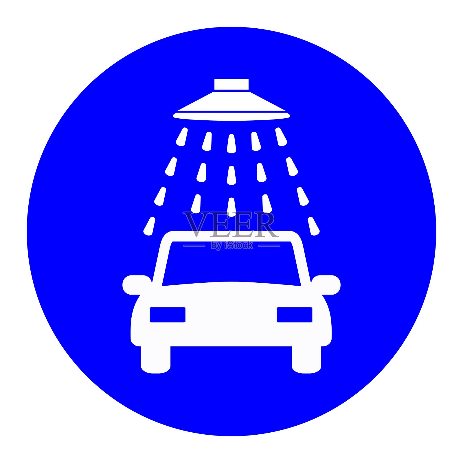 洗车图标插画图片素材