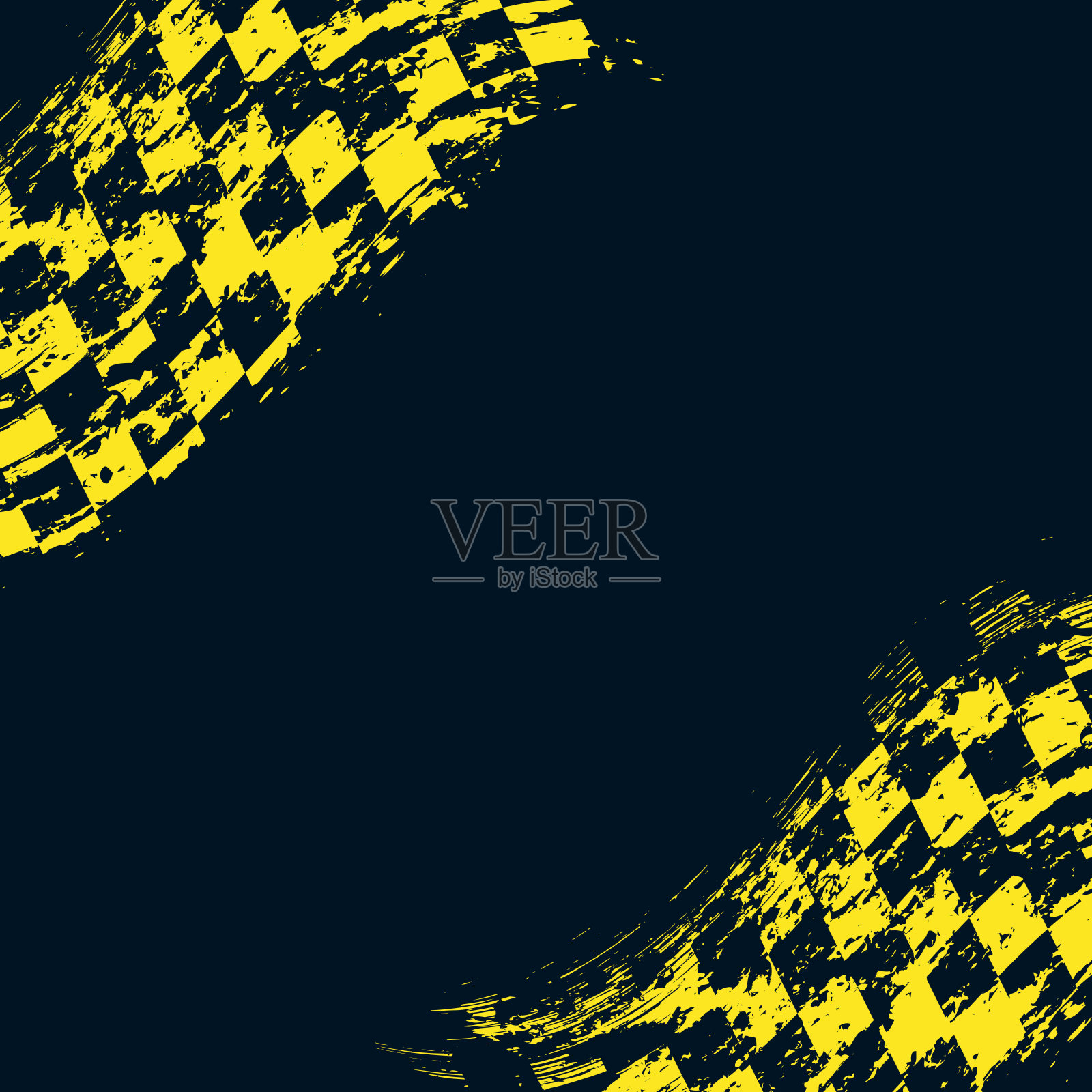 运动旗黄色grunge经纱黑色插画图片素材