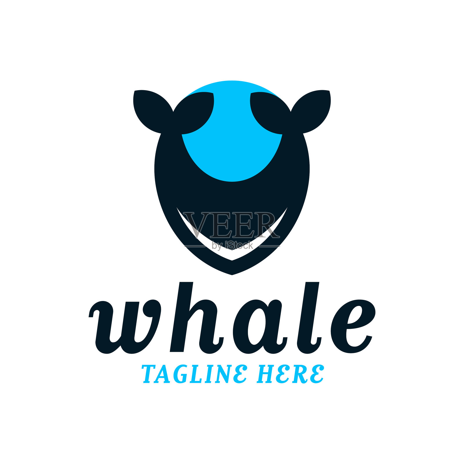 鱼尾灵感logo设计插画图片素材