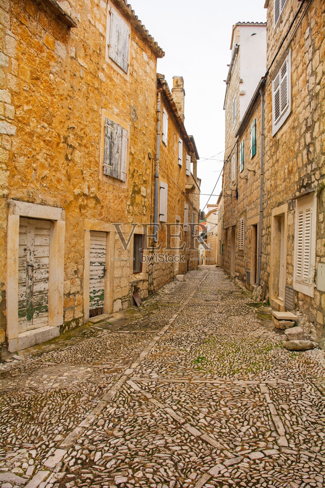 克罗地亚布拉克苏蒂万的街道照片摄影图片