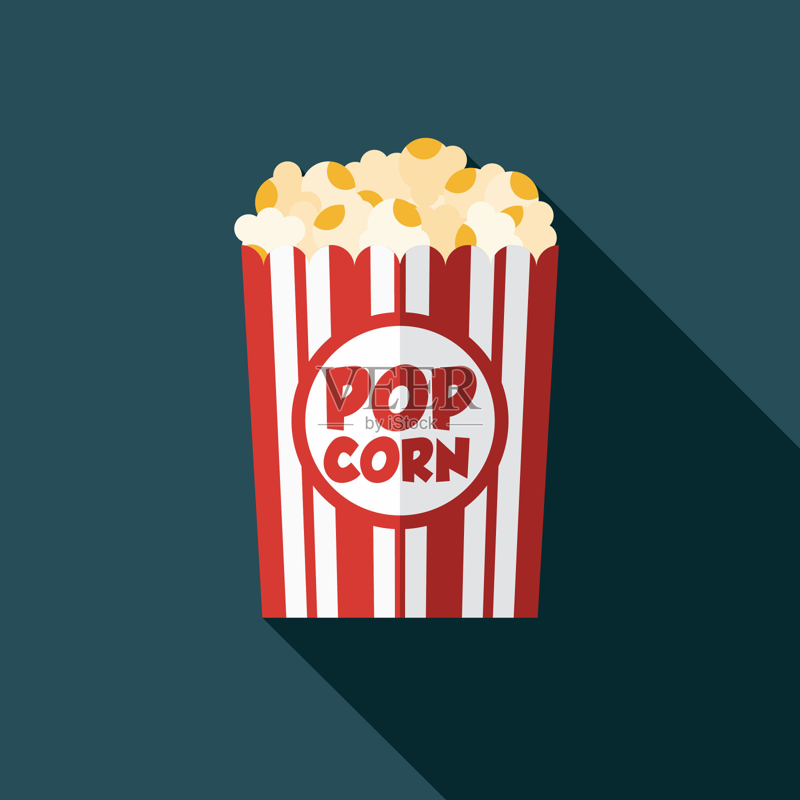 爆米花电影图标插画图片素材