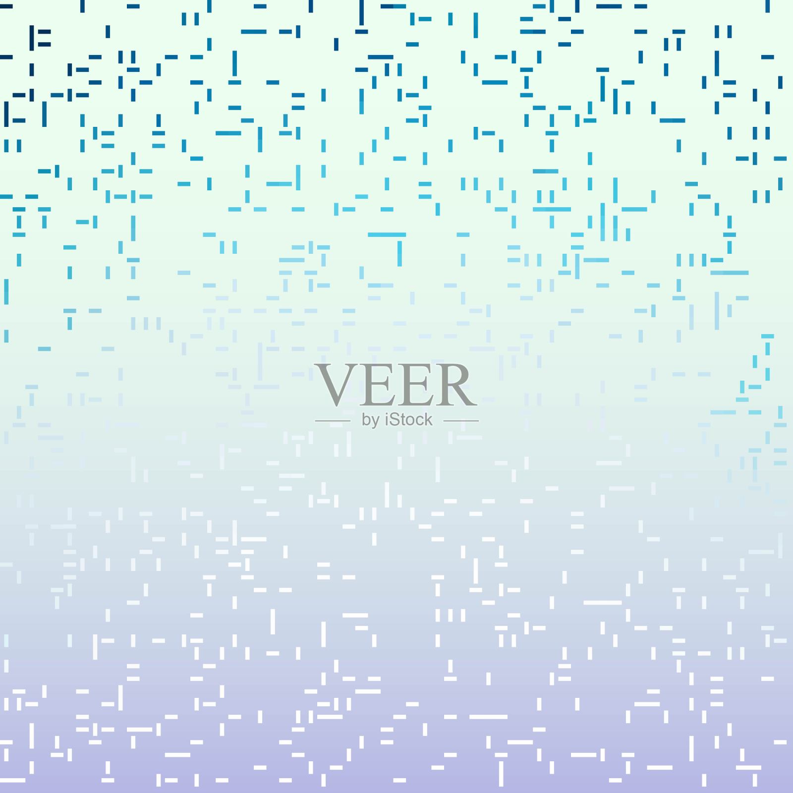 蓝色抽象对角线条纹瓷砖马赛克图案背景-可重复的图形插画图片素材