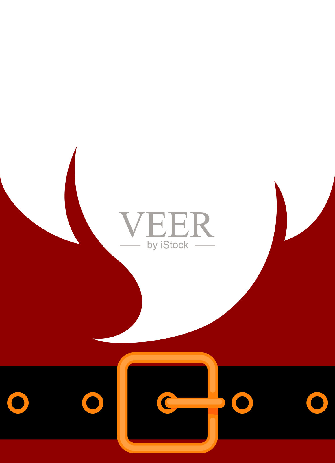 圣诞老人的背景。圣诞快乐，新年快乐。圣诞老人外套的背景。圣诞老人的胡子是红色背景的圣诞问候插画图片素材