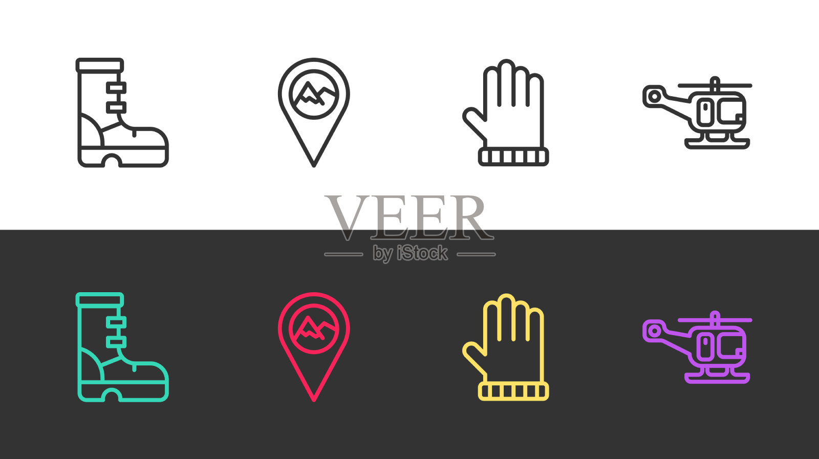 设置线防水胶靴位置用图标素材