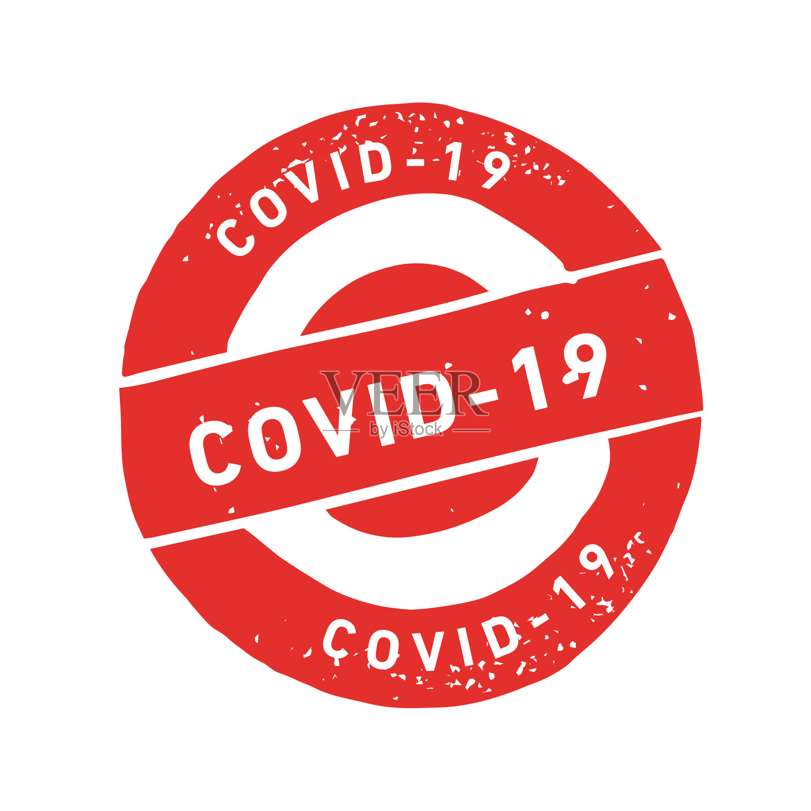 Covid-19橡皮图章插画图片素材