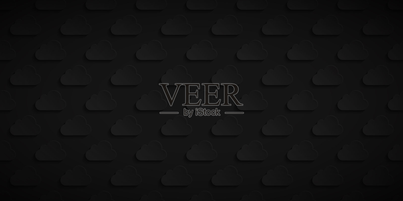 抽象的黑色背景-云模式插画图片素材