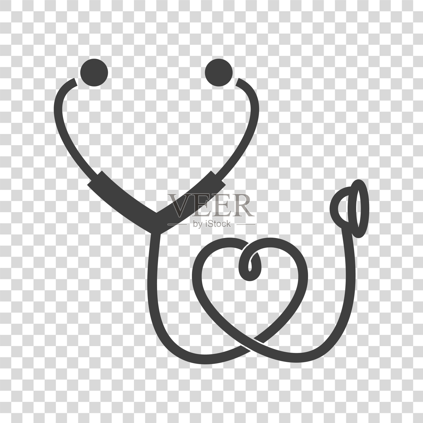 听诊器图标。插画图片素材