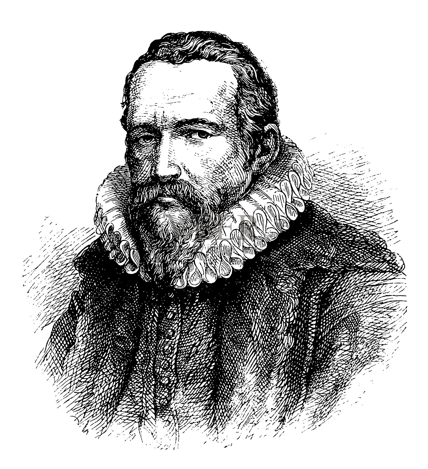 约翰·范·奥尔登巴内维尔特或奥尔登巴内维尔特 1547–1619 荷兰政治家插画图片素材