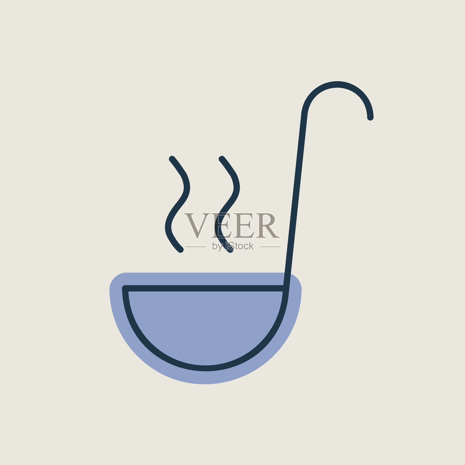 汤勺图标厨房电器图形符号插画图片素材