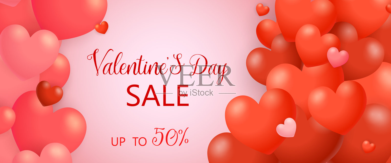 情人节的销售额高达50%插画图片素材