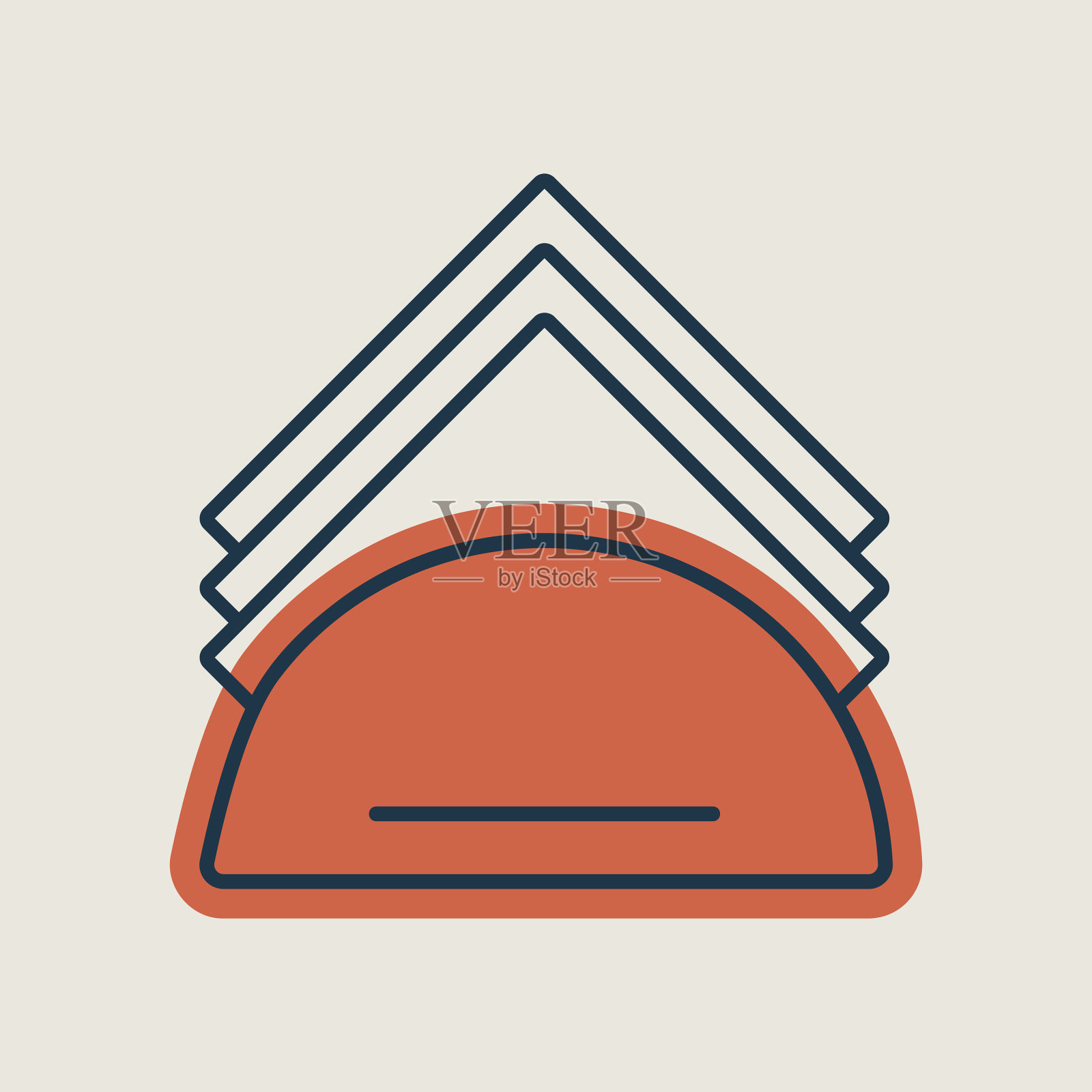 餐巾和餐巾架图标插画图片素材