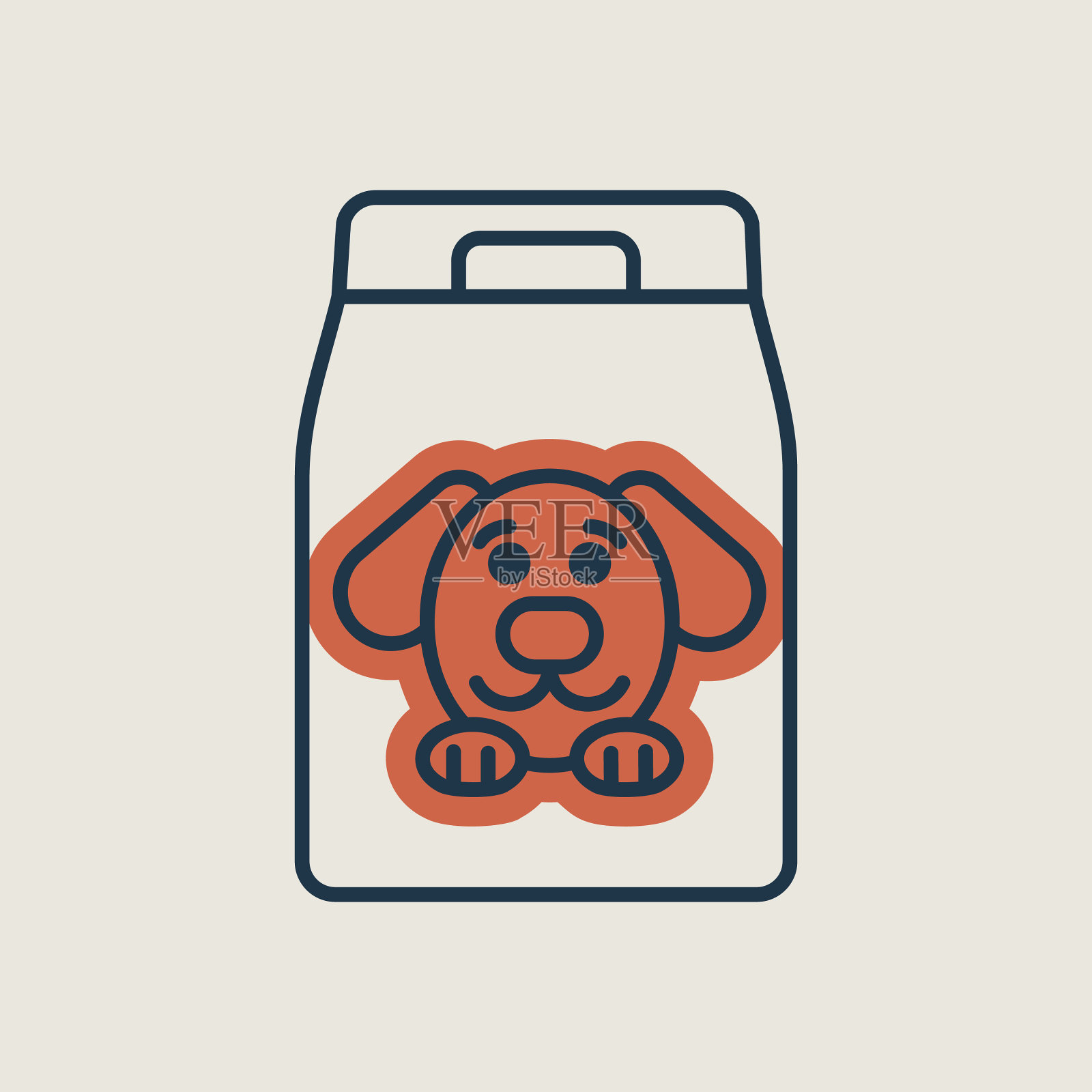 狗粮袋图标宠物动物标志插画图片素材