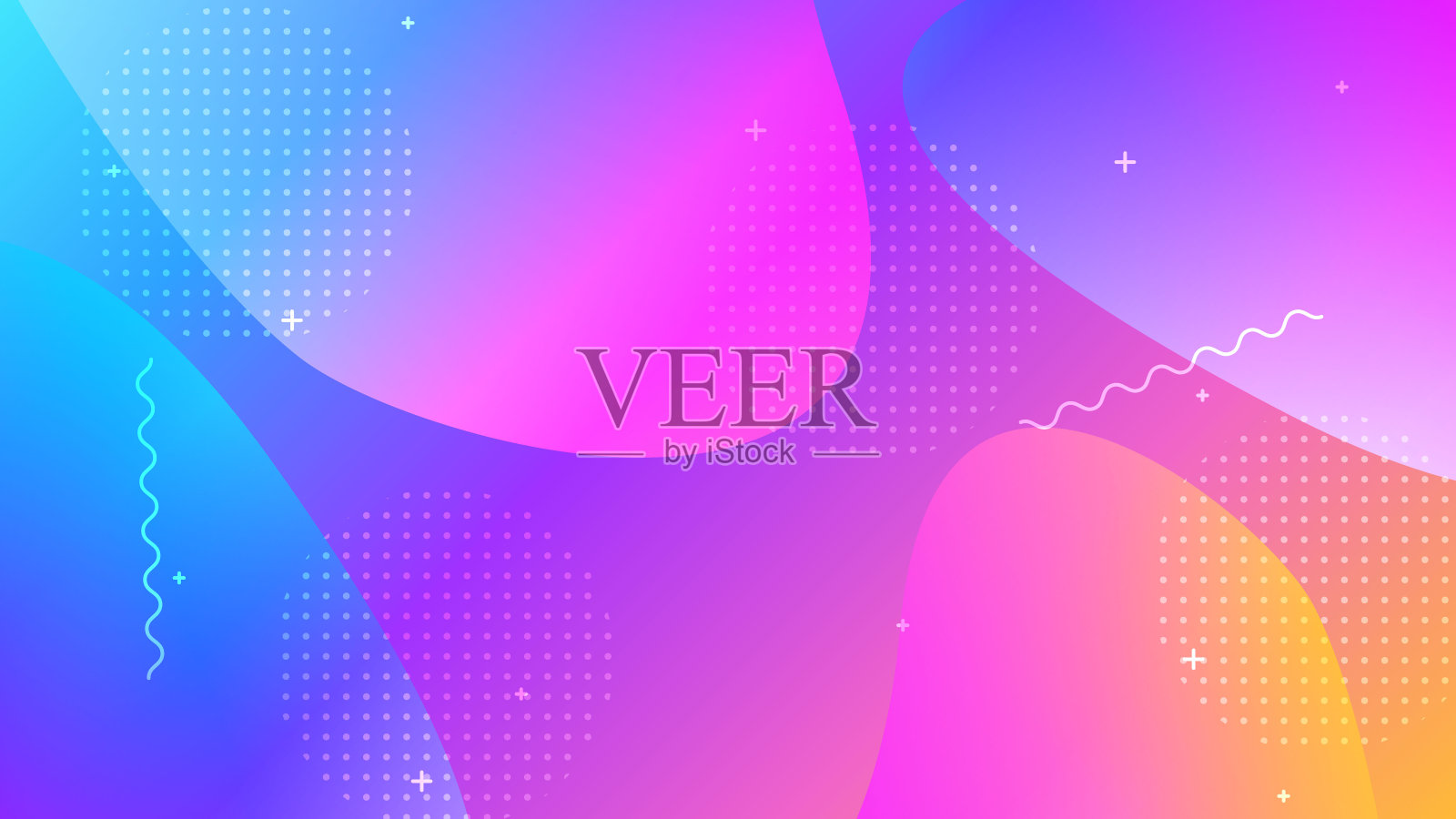 彩色几何背景插画图片素材