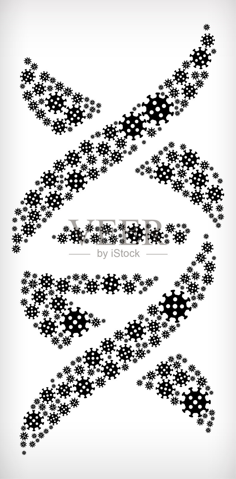 DNA流感冠状病毒图标模式插画图片素材