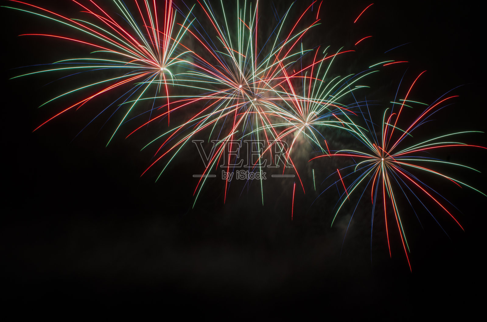 烟花在Feria de España庆祝活动照片摄影图片