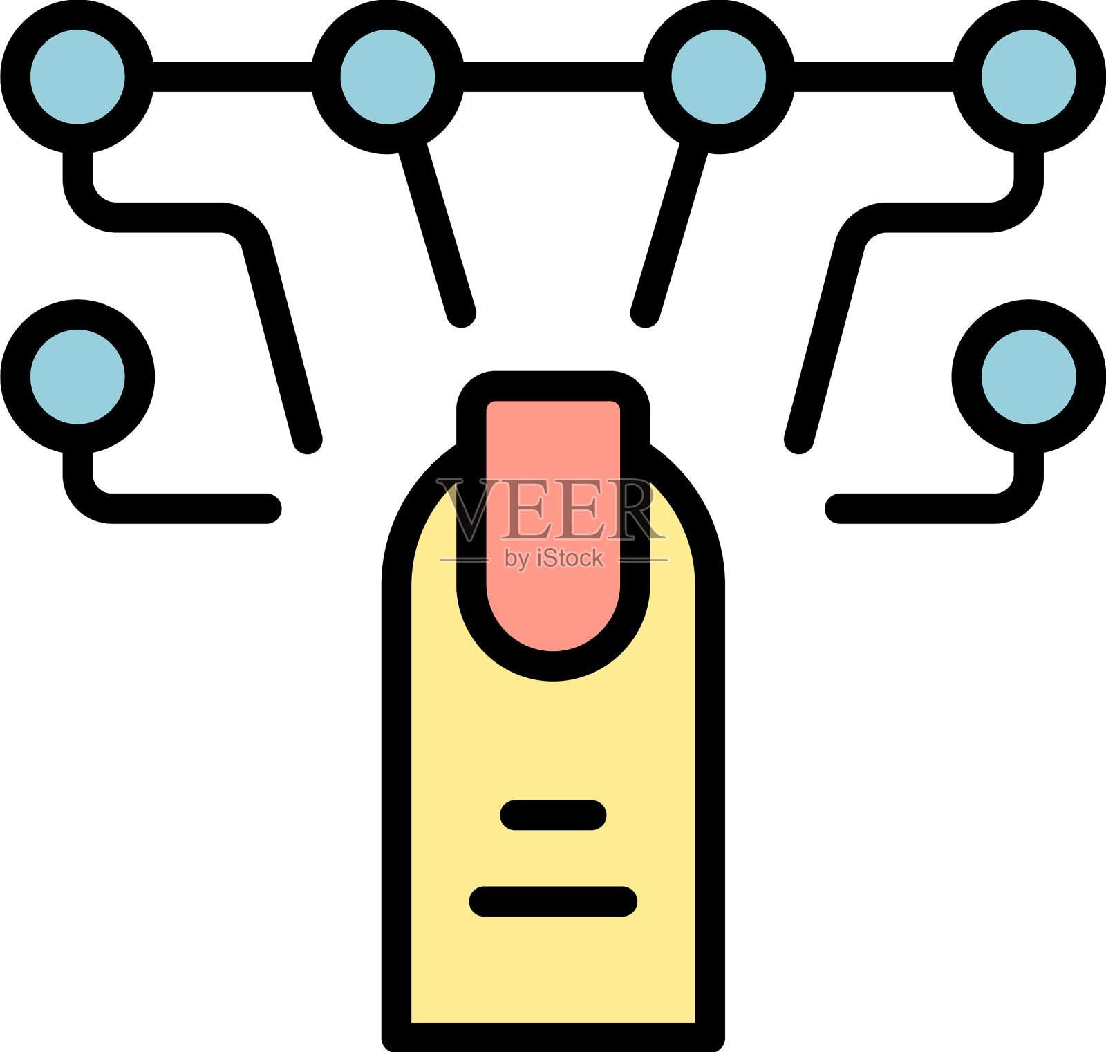 手指感应图标扁平图标素材