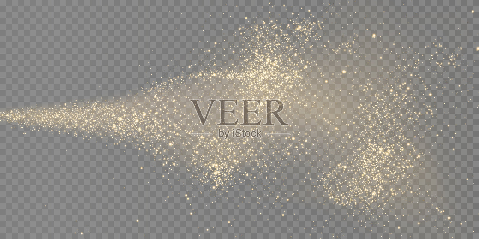 金尘轻png。散景灯灯光效果背景。圣诞发光粉尘背景圣诞发光光散景五彩纸屑和闪光覆盖纹理为您的设计。插画图片素材