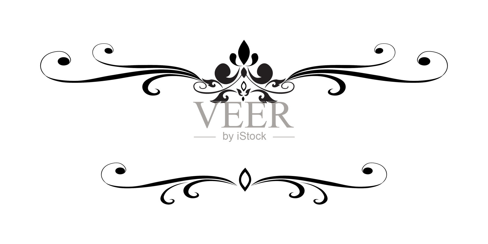 线黑色和白色，泰国的艺术，矢量插图插画图片素材