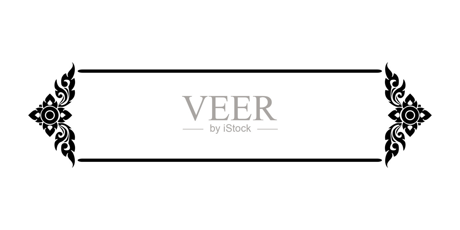 装饰框架与复制空间添加文字信息，矢量插图。插画图片素材