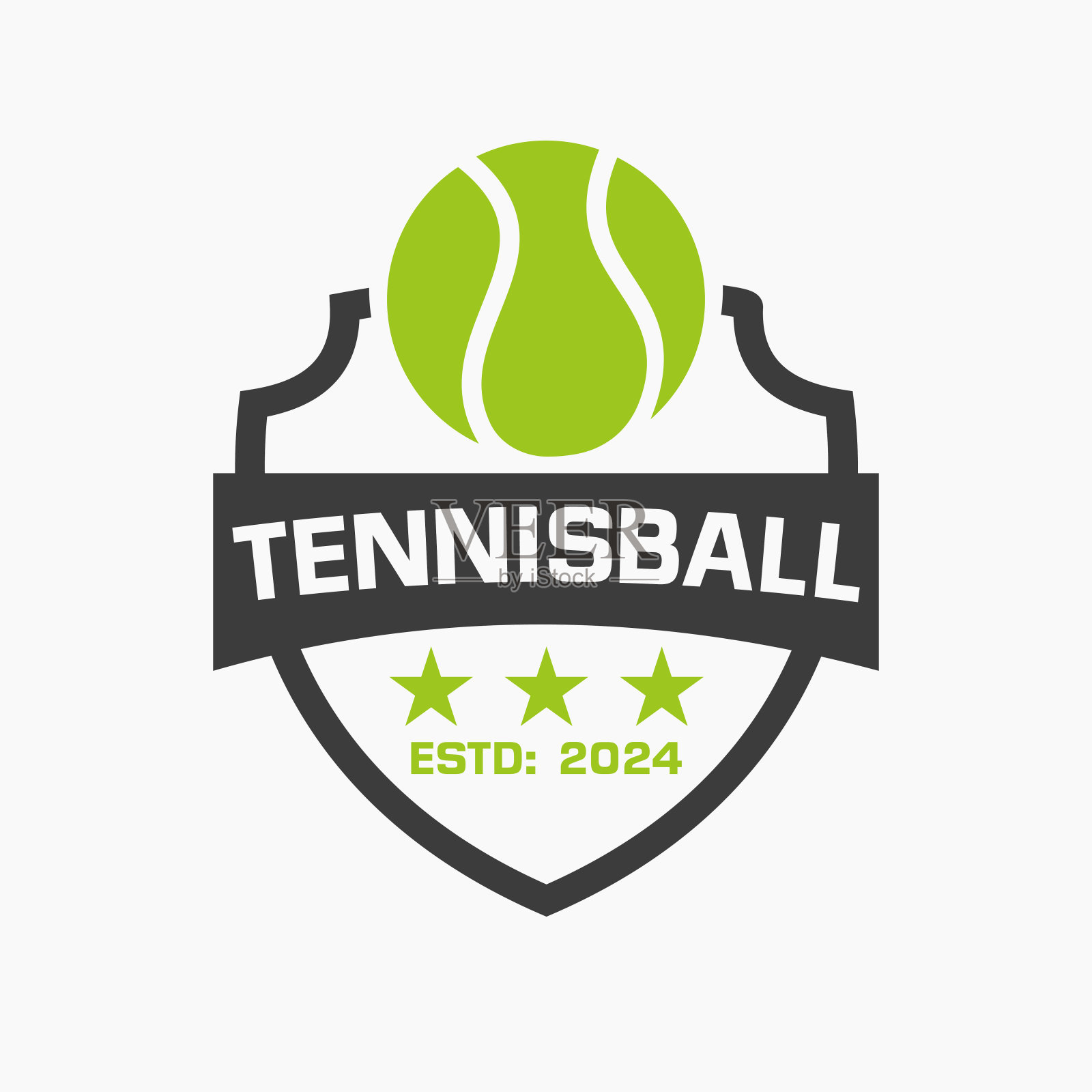 网球标志概念与盾牌和联盟符号插画图片素材