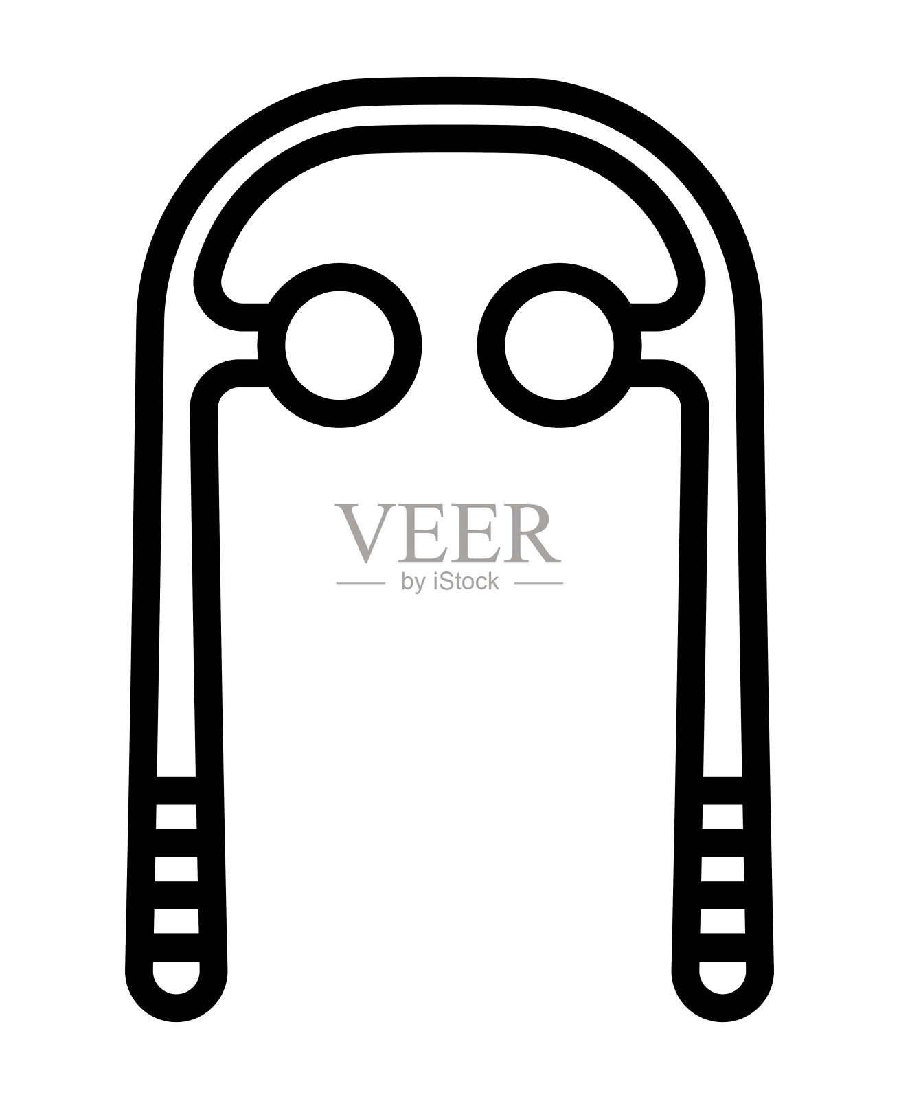 颈部按摩器隔离矢量图标插画图片素材