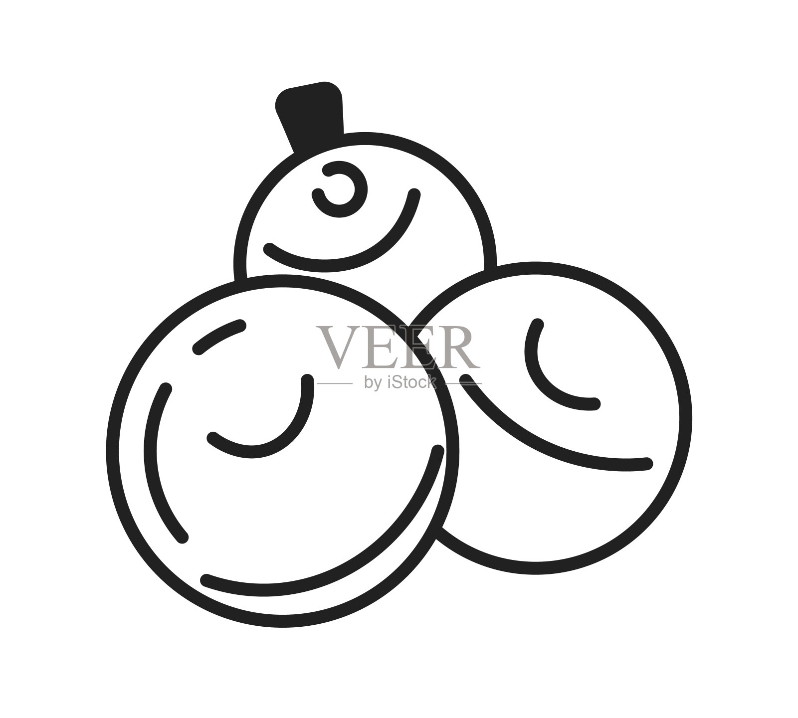 蔓越莓单色平面矢量对象插画图片素材