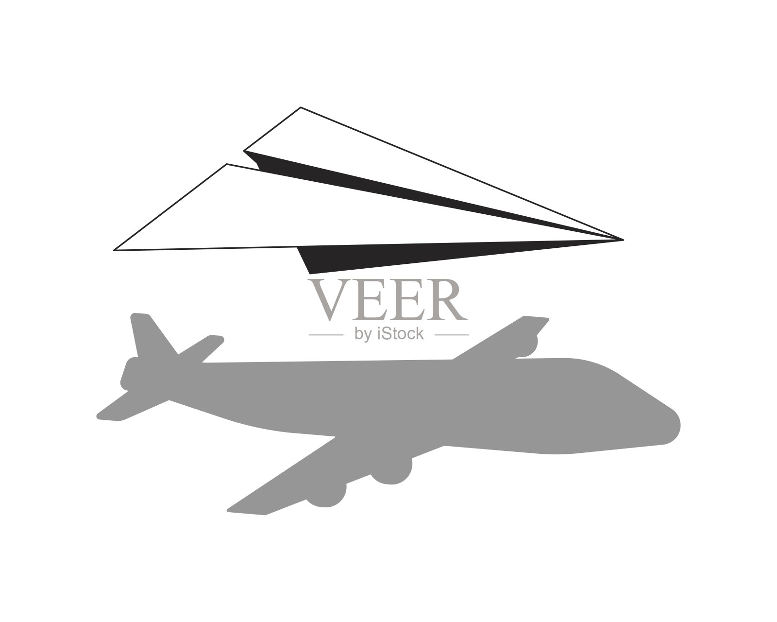 平面阴影平面单色孤立矢量对象插画图片素材